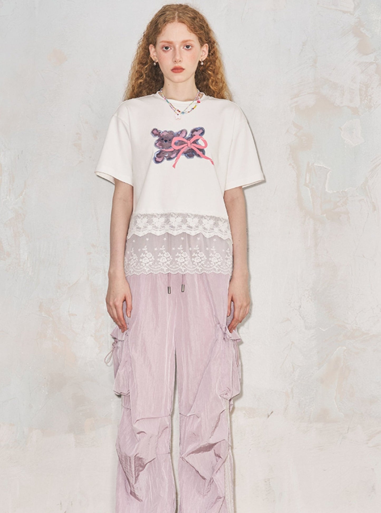 Lace Panel Trousers