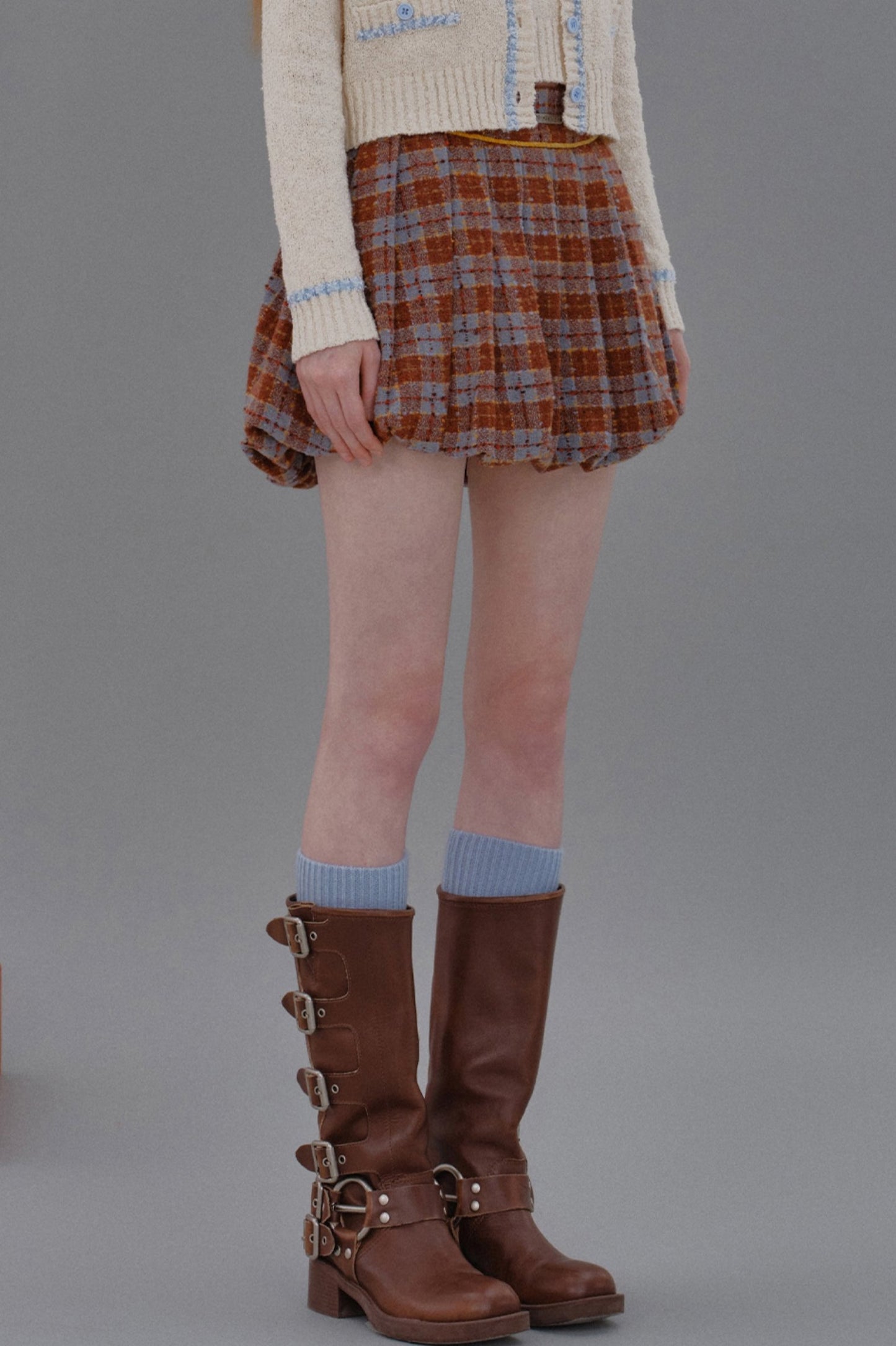 Sweetheart Killer Check Tweed Skirt