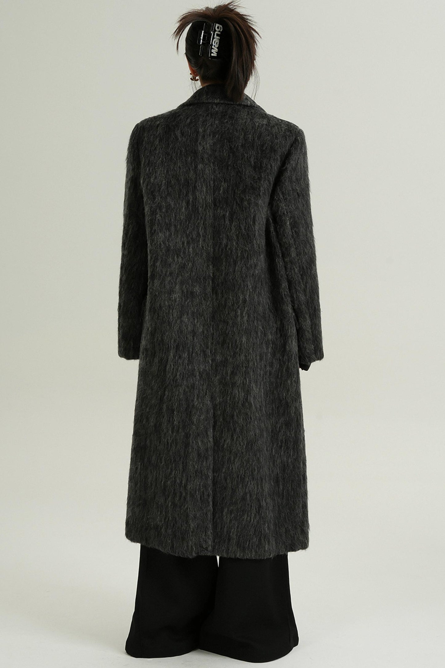 Classic Long Wool Tweed Coat