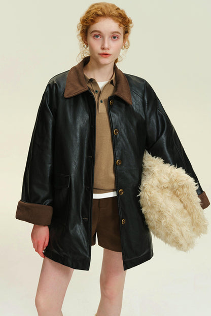 Bath Vintage PU Leather Jacket