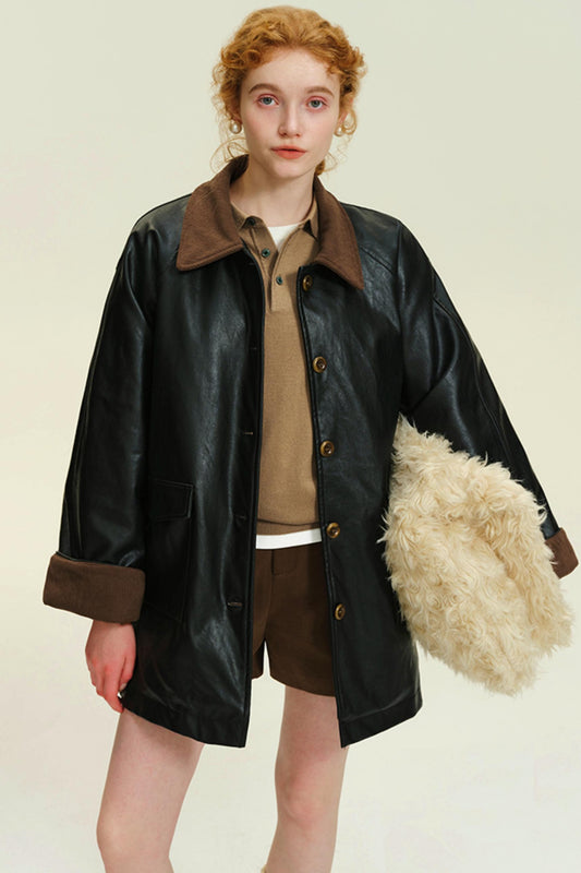 Bath Vintage PU Leather Jacket