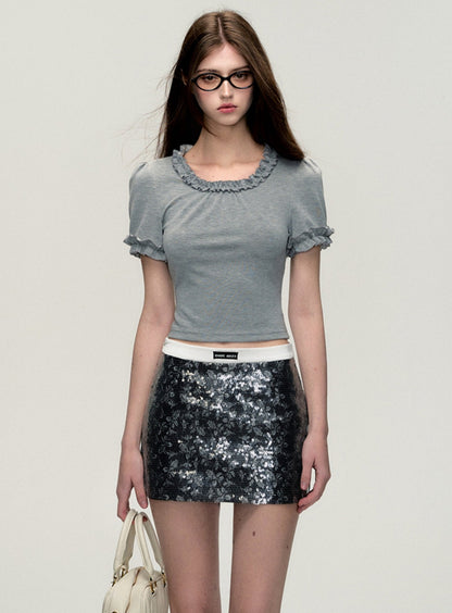 Sequin Resort Banquet Sense Skirt