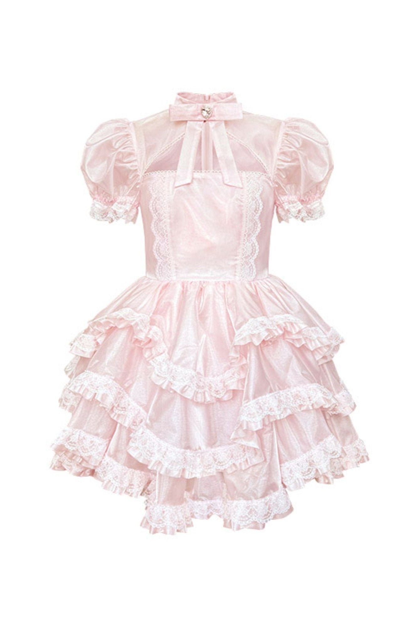 Light Pink Rhinestone Bow Princess Dress