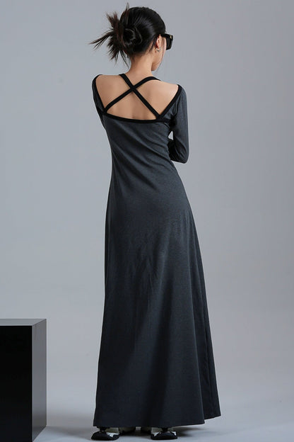 Original Black Slim Fit Midi Dress