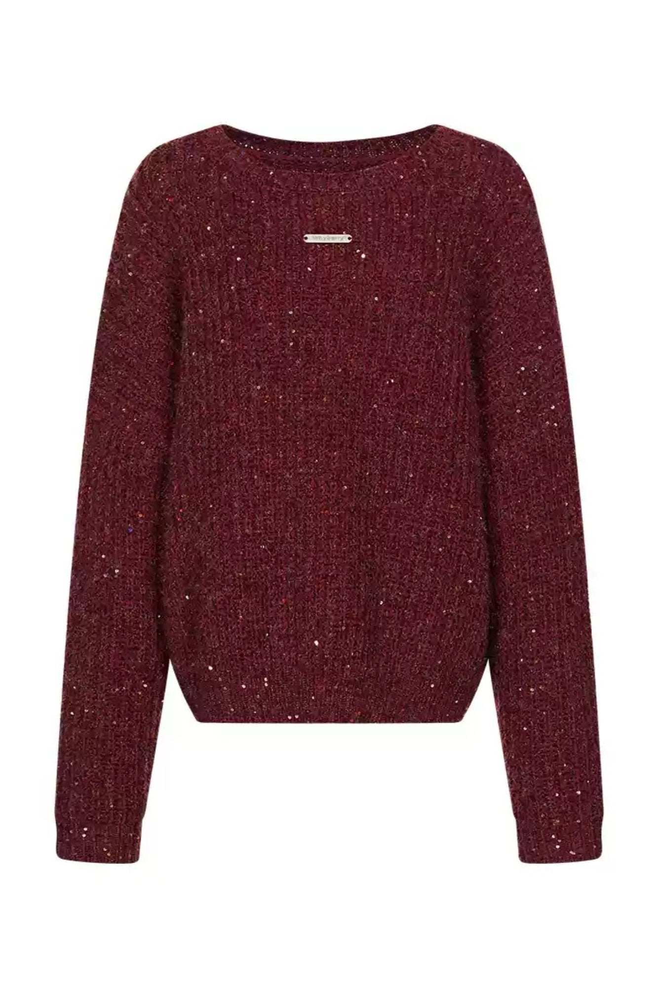 Loose Sequin Round Neck Sweater