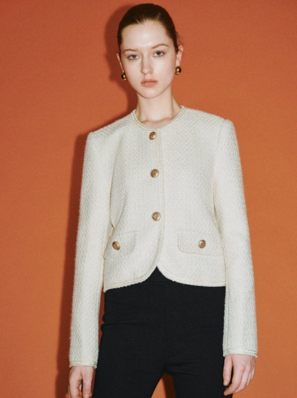 Fragrance Texture Button Jacket