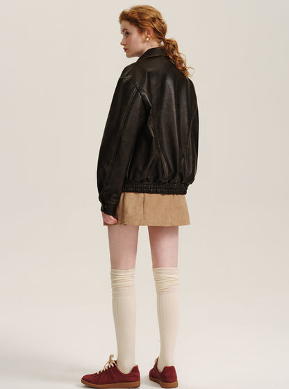 Short PU Biker Jacket