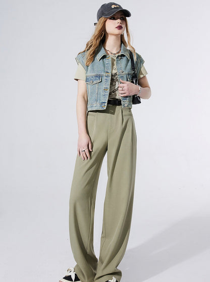 Fairy Pocket Wide Suit Pants