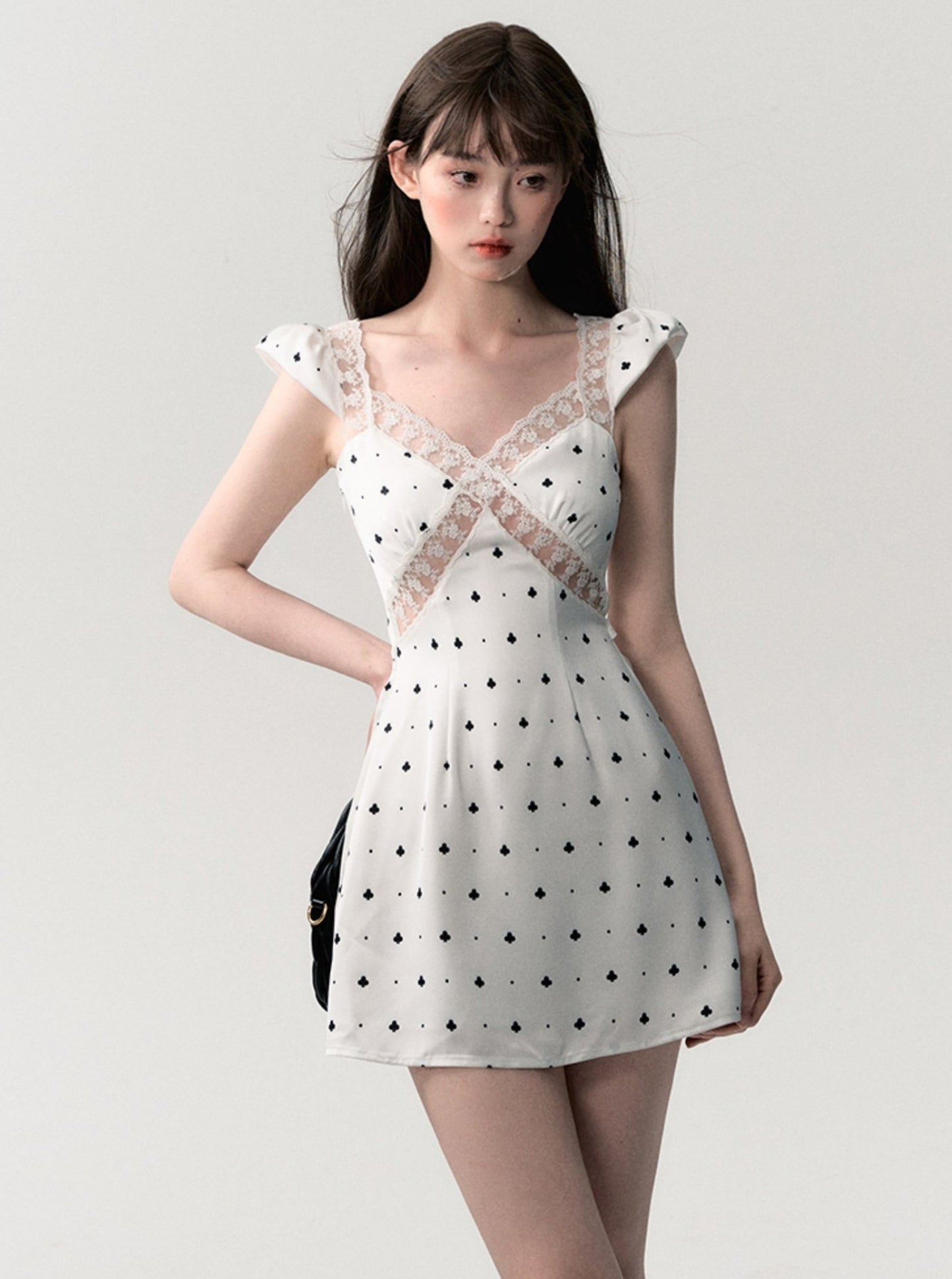 Polka Dot Plum Blossom Dress