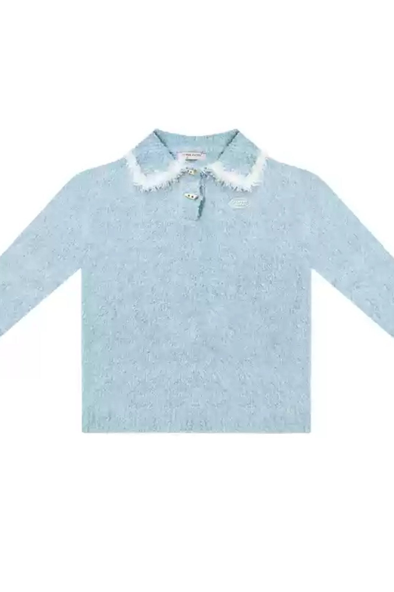 Soft Loose Polo Doll Collar Sweater