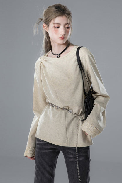 Light Sand Twisted T-Shirt