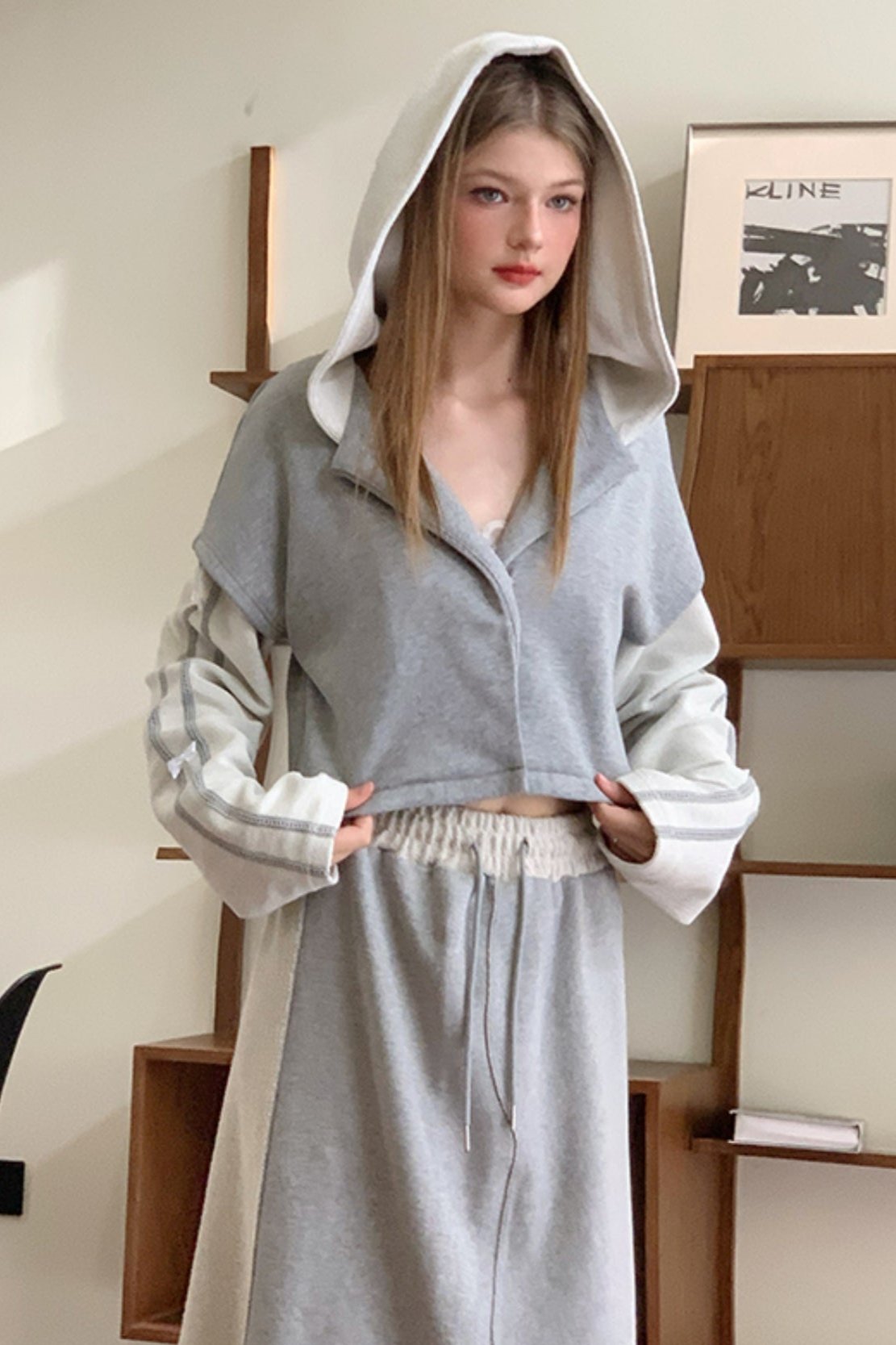 Saka Iceland Hooded Sweatshirt Skirt Set-Up