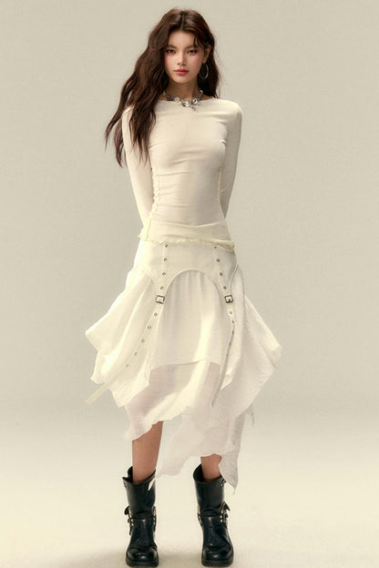 Versatile Wave-Edge Layered Base Top Set-Up