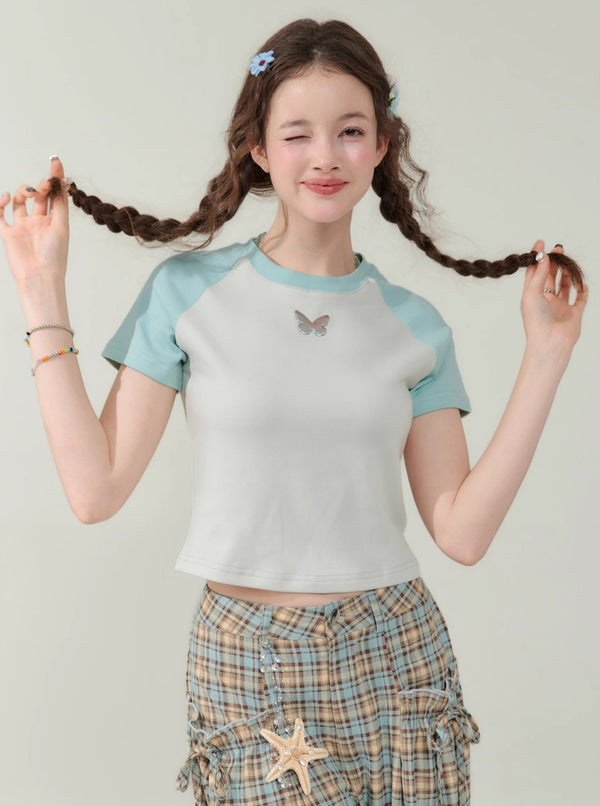 Retro Raglan Sleeve T-Shirt