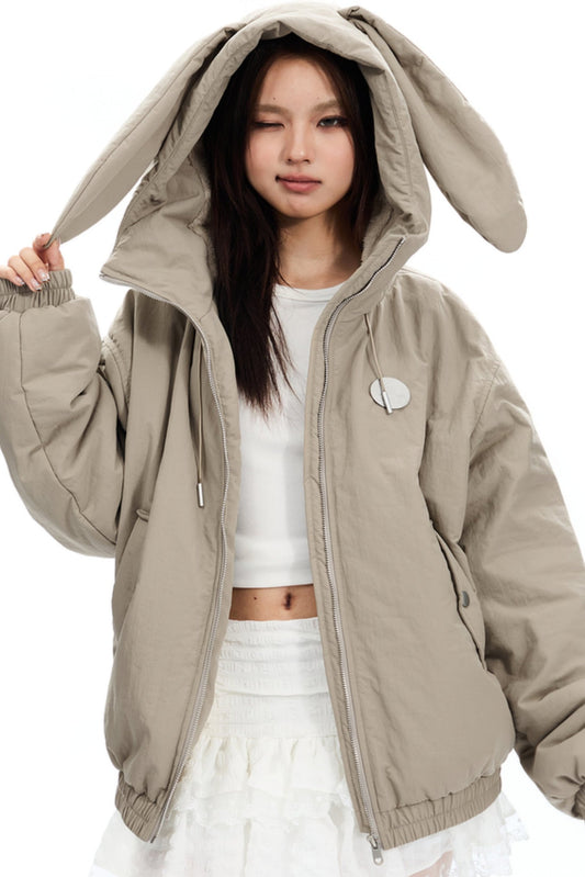 Short Loose Rabbit Ears Jacket