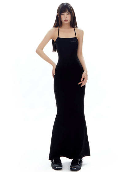 Modal-Halfterneck-Kleid