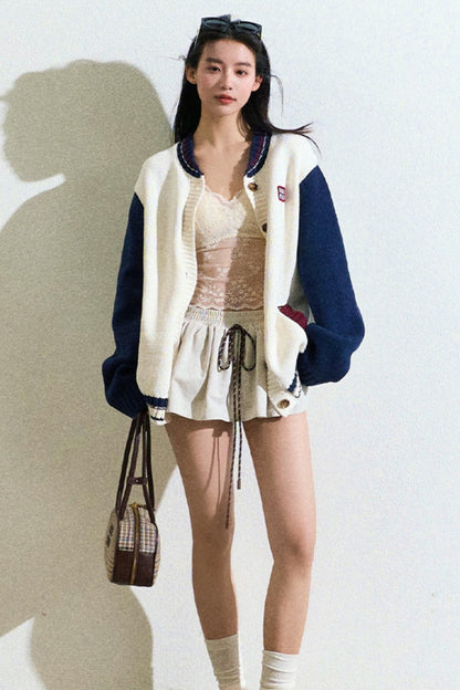 Logo Label Baseball Loose Jacket