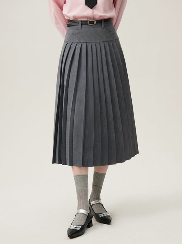 French Blazer High Waist A-Line Skirt Set-Up