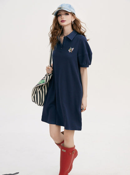 Polo Neck Casual Dress