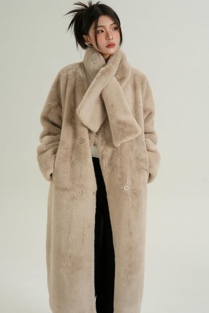 Luxury Fur Mid-Length Coat