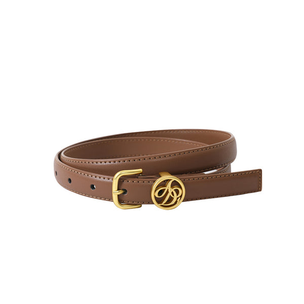 Leather Circle Buckle Belt