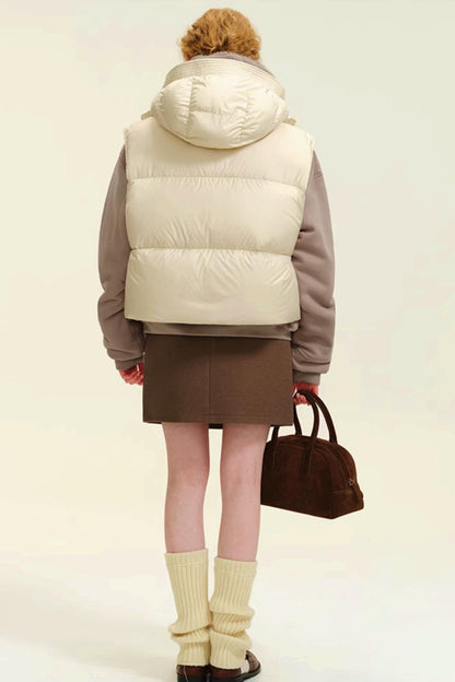 Puffy Sleeveless Hooded Vest 