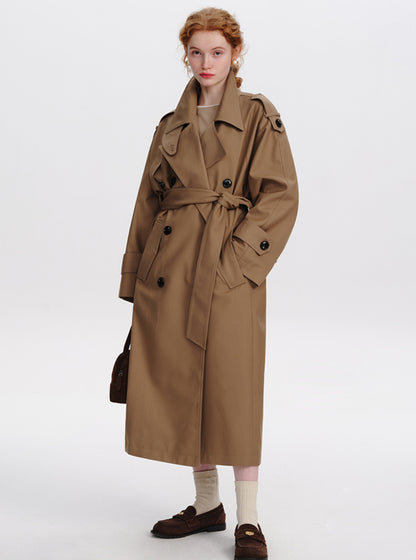 Temperament long loose over-the-knee coat