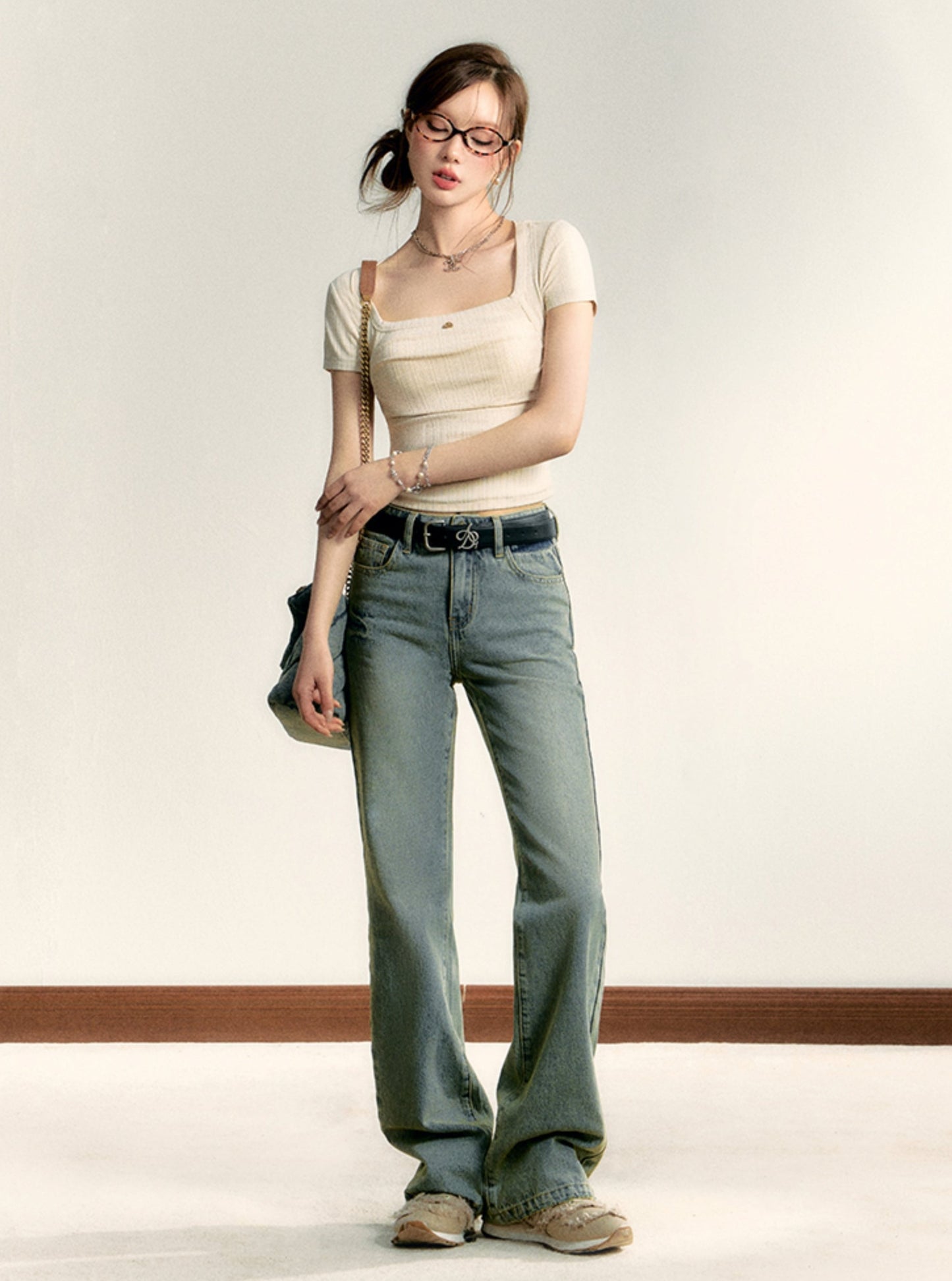 Versatile Slim Straight Leg Trousers