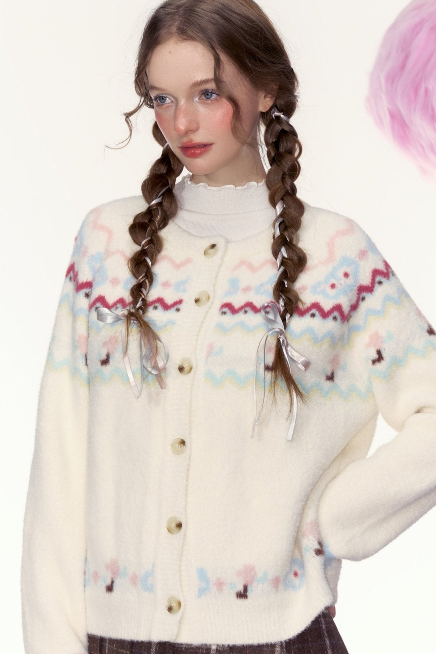 AYF|"North Island Encounter" Herbst und Winter Französisch Retro Sweet Lazy Loose Knit Cardigan Pullover Frau