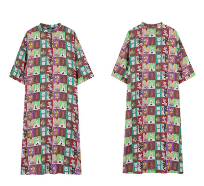 Chinese Style All-Print Dress