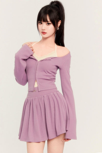 Hyacinth Two-Piece Puff Skirt Set-Up