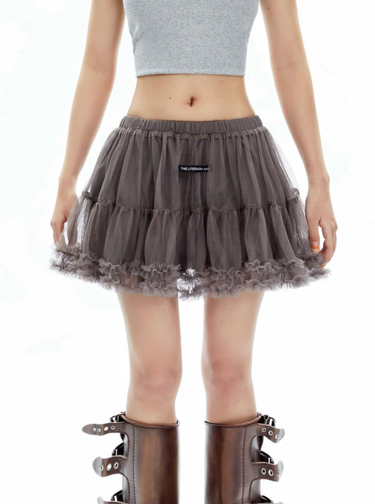 Ballet Style Fungus Puffy Cake Skirt