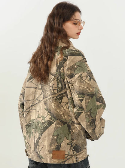 Amerikanische Camouflage-Jeansjacke