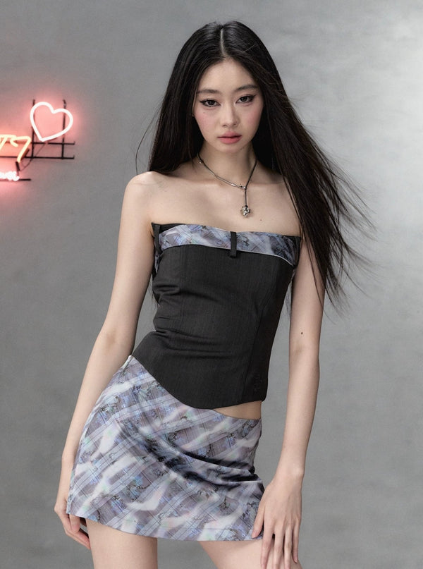 Cropped Bandeau Slim Top