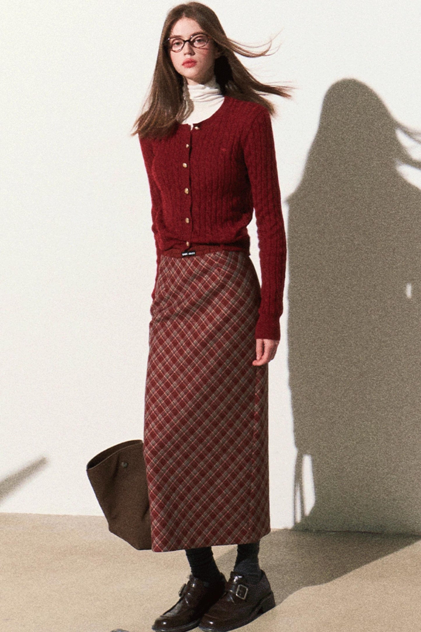 Retro Split Long Skirt