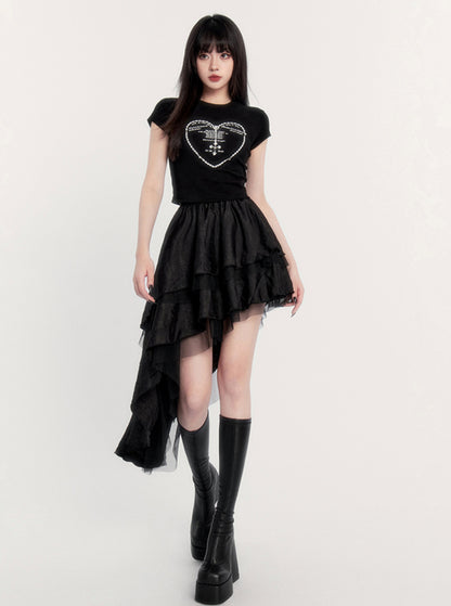 Dark Muse Heart Print T-Shirt