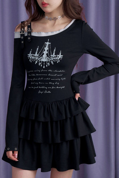 Nightmare Lilited Slanted Shoulder Dress