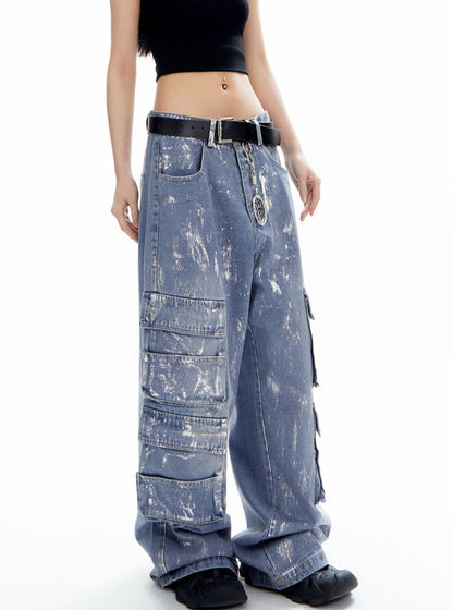 Casual Graffiti Straight Pants