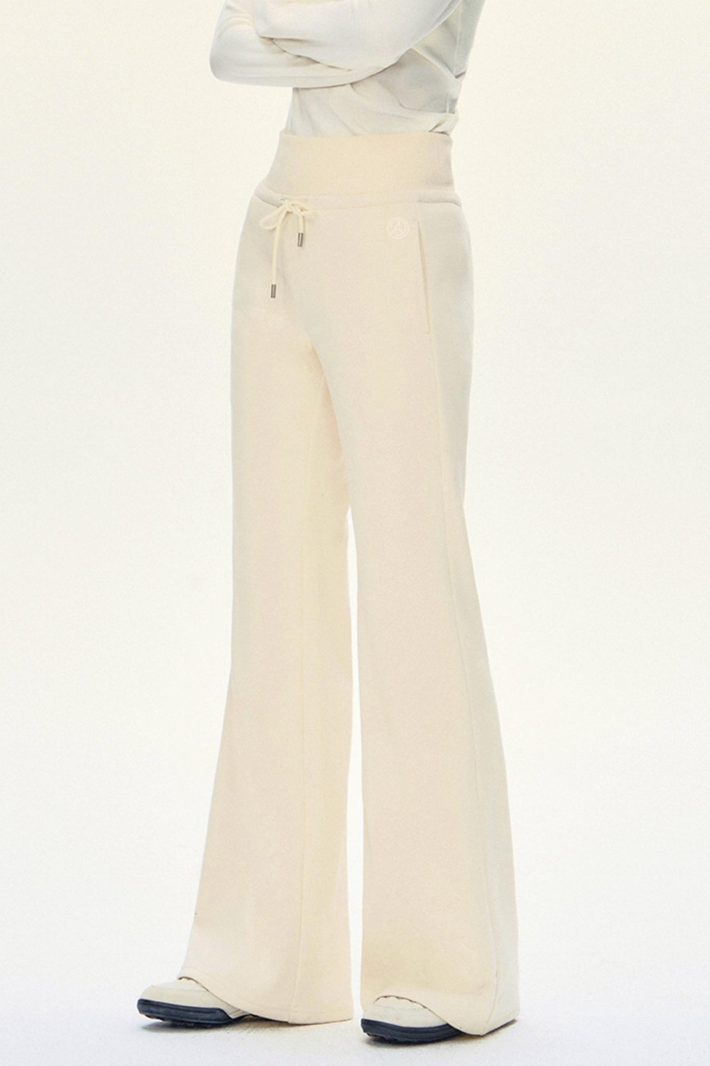 Drawstring Flare Sport Pants