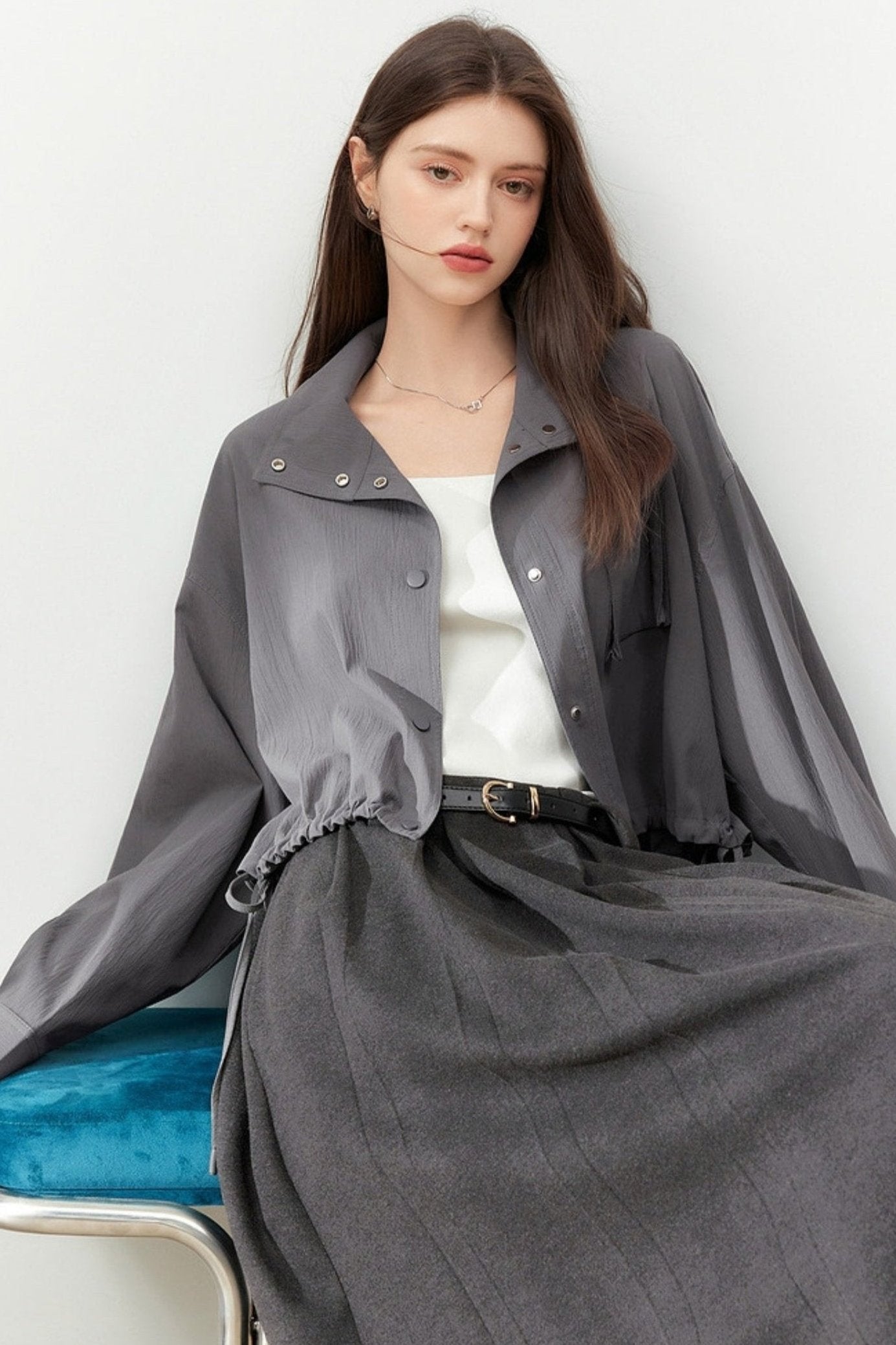 Collar Short Trench Coat