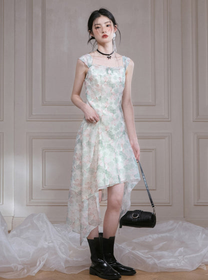 Hibiscus Sheer Chiffon Dress