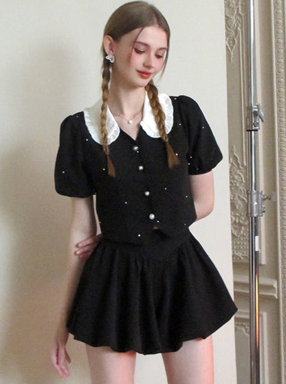 Short Black Cloud Skirt