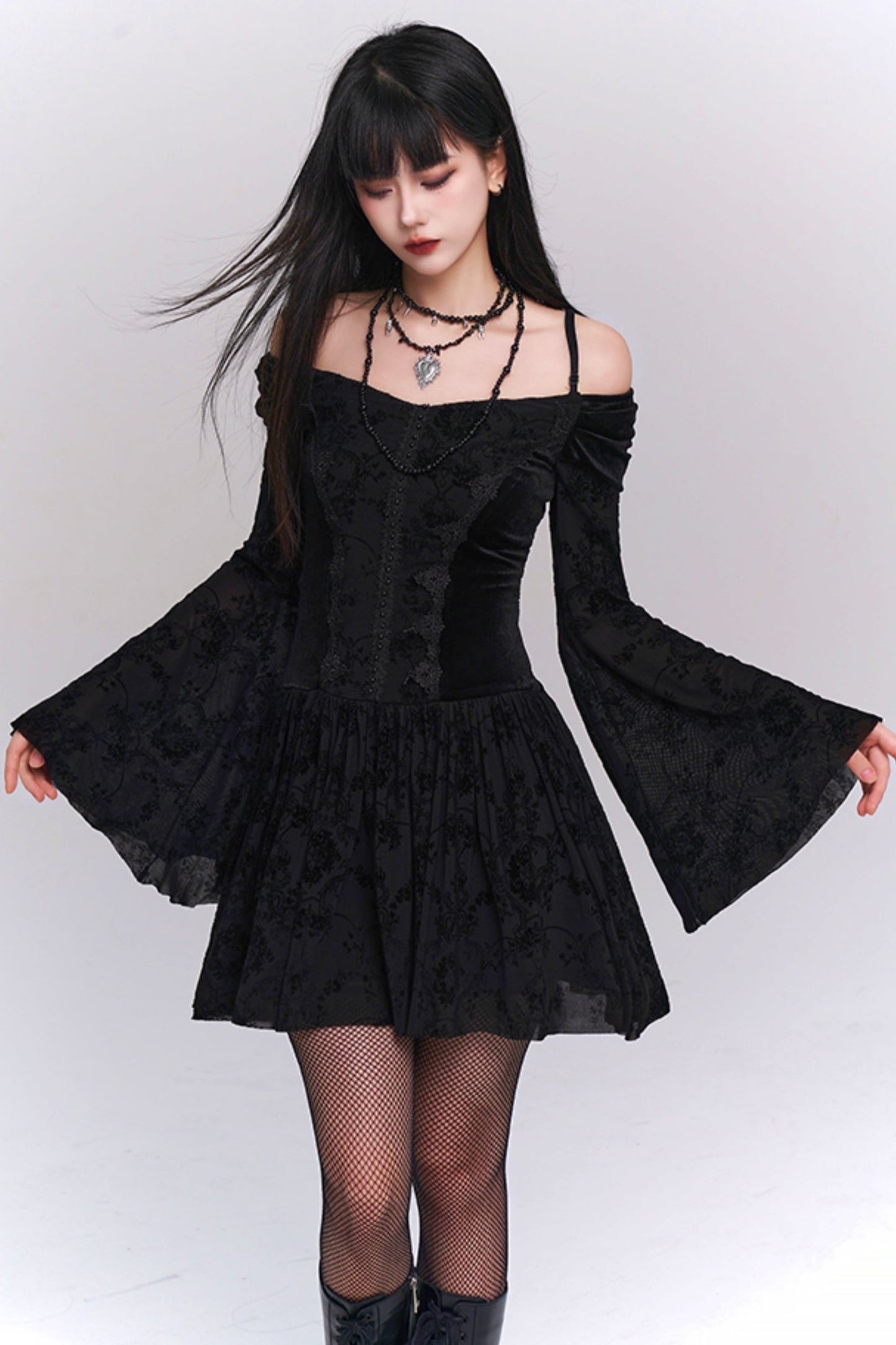 Halloween Gothic Shoulder Dress