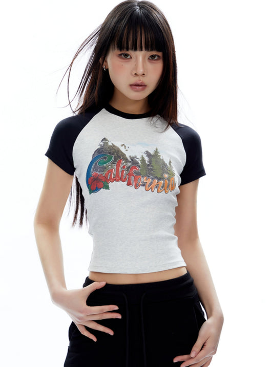 Retro Graphic Crop Tee T-Shirt