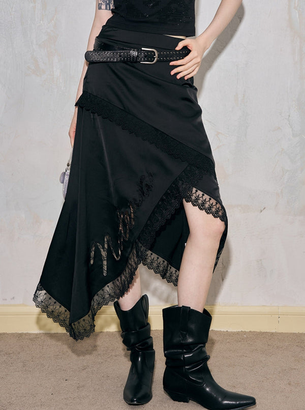 Versatile Lace Panel Skirt