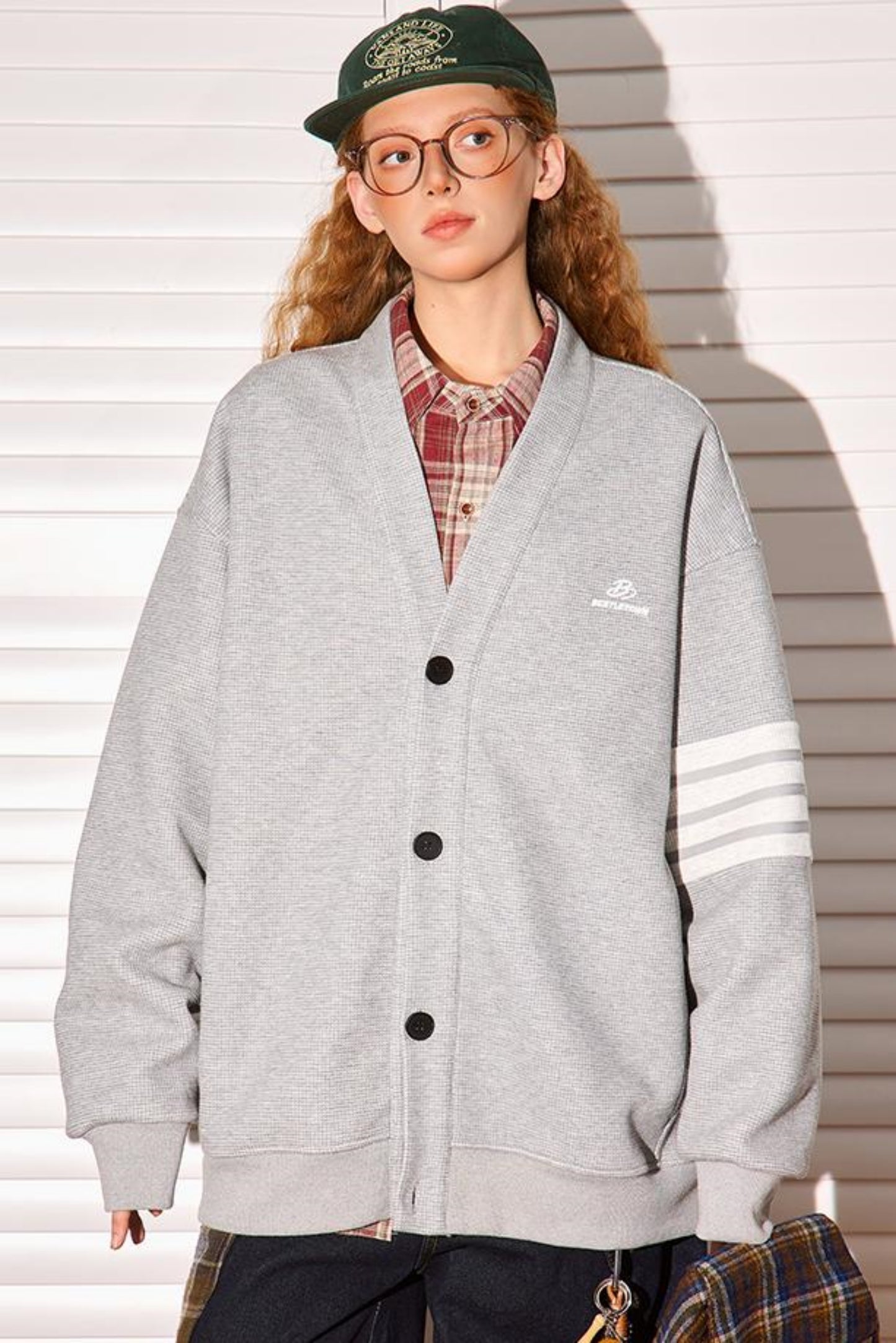 Relaxed Fit Waffle Jacket