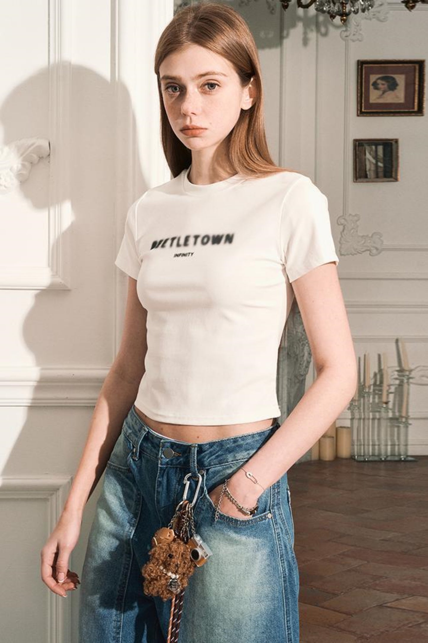 Slim Shoulder Short Sleeve T Shirt
