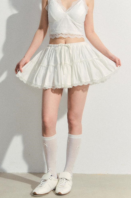 Fluffy Layered A-Line Skirt