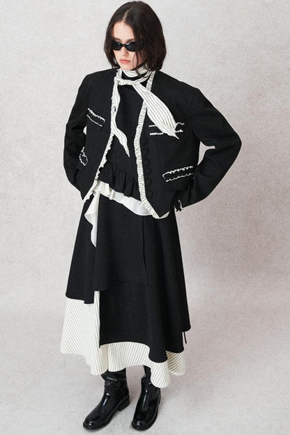 Lotusblatt Rand Kurzmantel 