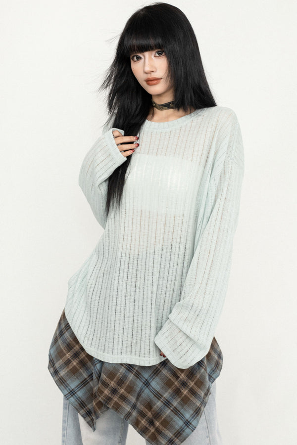 Korean Style Sheer Blouse